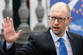 Ukrajinský předseda vlády Arsenij Jaceňuk.