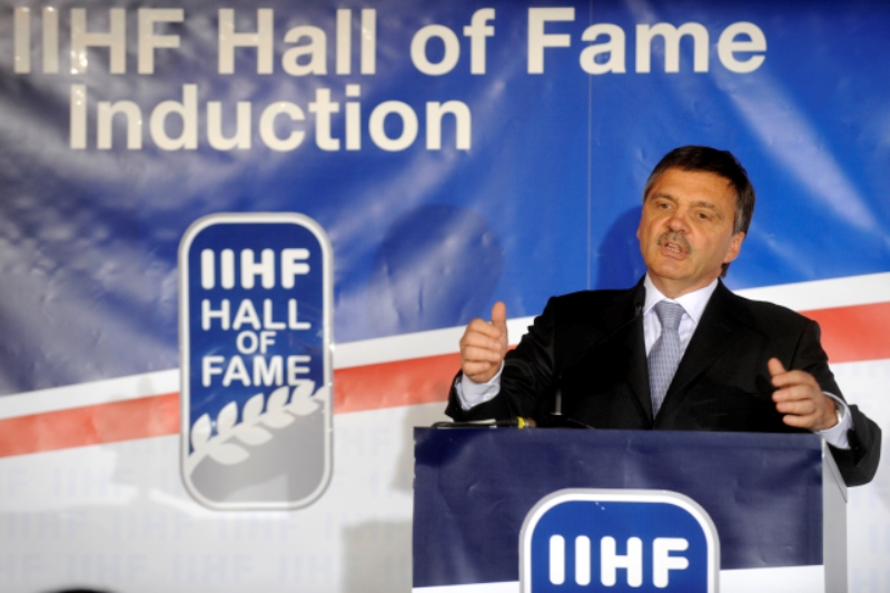 Prezident Mezinárodní hokejové federace René Fasel.