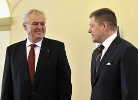 Miloš Zeman a Robert Fico.