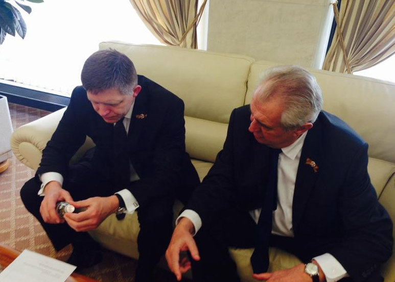 Miloš Zeman a Robert Fico.