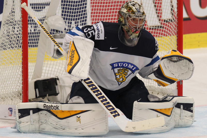 Finský hokejový brankář Pekka Rinne. Finský hokejový brankář Pekka Rinne.