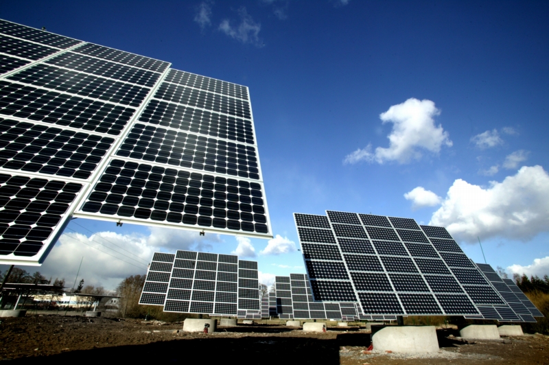 Solární elektrárna.