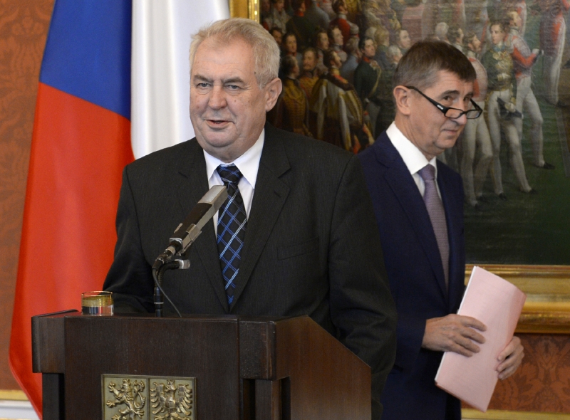 Prezident Miloš Zeman a ministr financí Andrej Babiš.