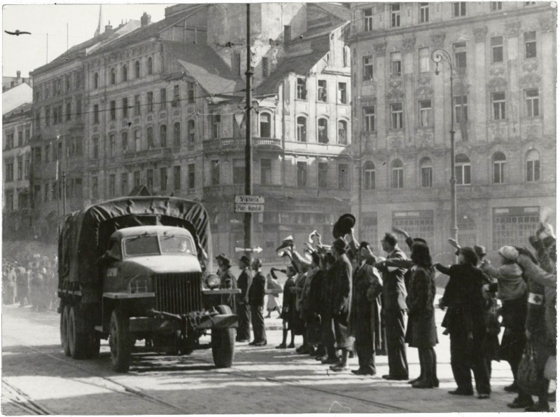 Československý armádní sbor Ludvíka Svobody v Brně, 8.5.1945.