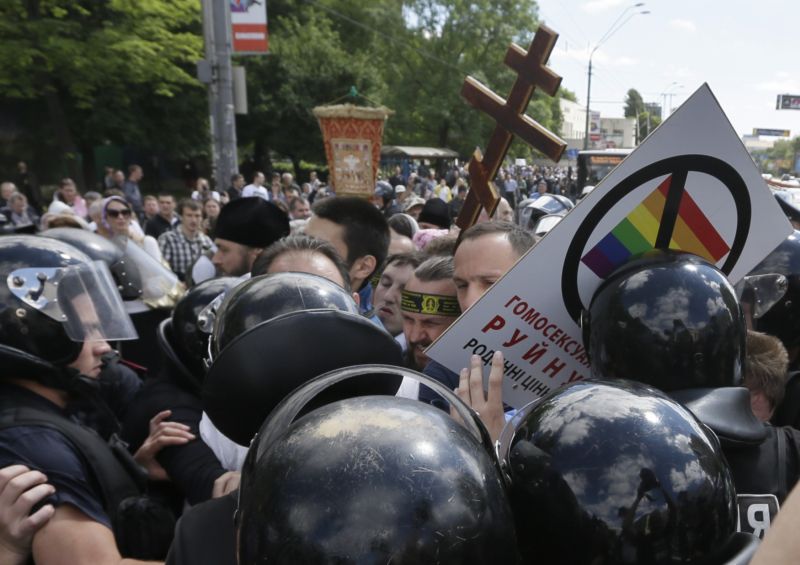Protesty nacionalistů jsou v Kyjevě vyhrocené (demonstrace 2013).