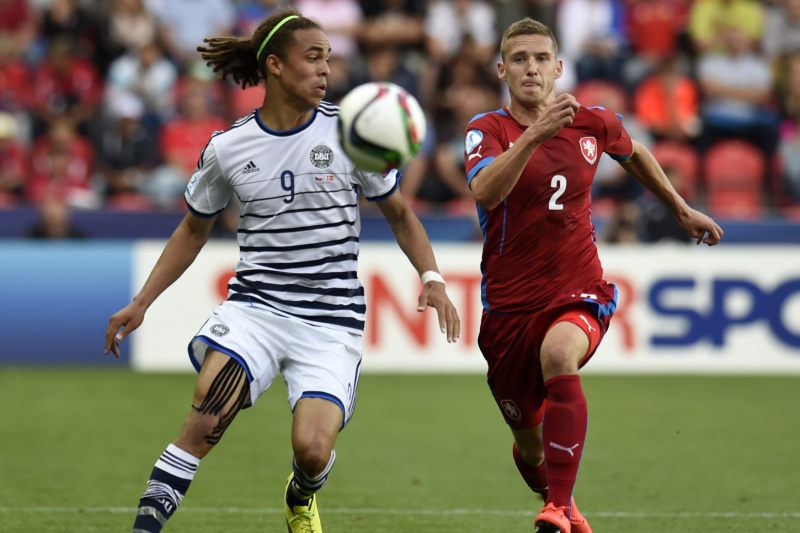 Pavel Kadeřábek v utkání s Dánskem. Pavel Kadeřábek v utkání s Dánskem.