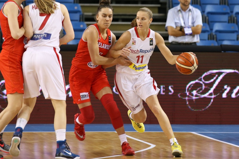 Kateřina Elhotová v utkání s Běloruskem. Kateřina Elhotová v utkání s Běloruskem.
