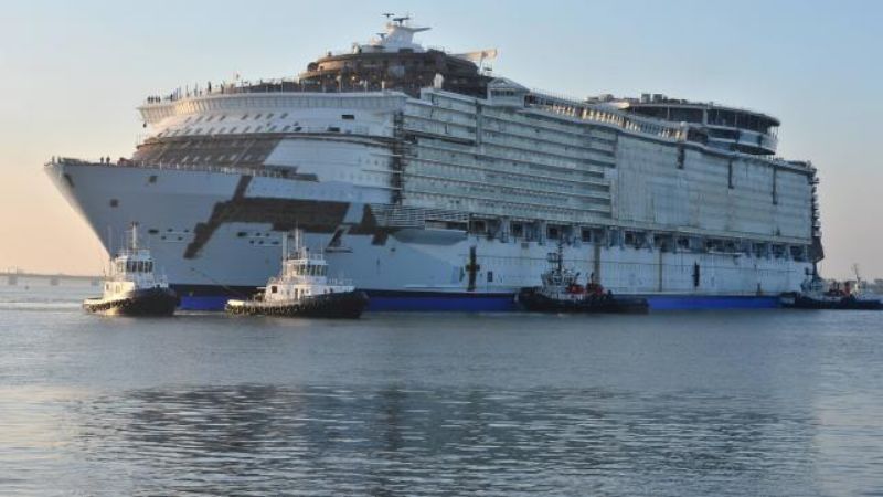 Harmony of the Seas poprvé na vodě. Harmony of the Seas poprvé na vodě.