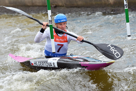 Veteránka Štěpánka Hilgertová dojela šestá. Po závodě byla spokojená.