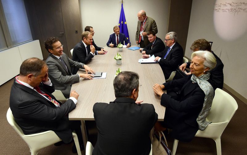 Mimořádný summit EU o Řecku se konal v pondělí v Bruselu.