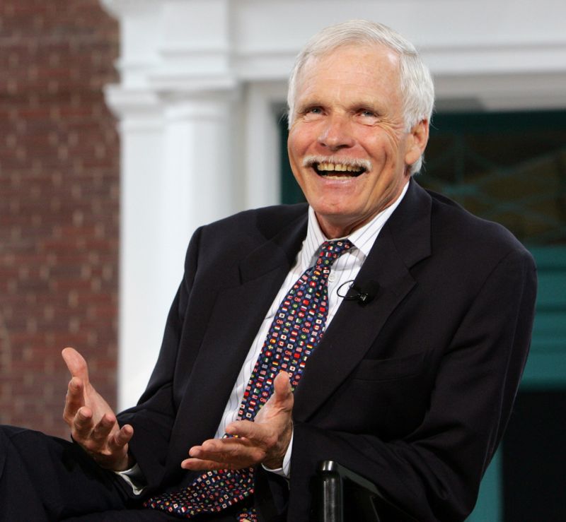 Zakladatel zpravodajské televize CNN Ted Turner.