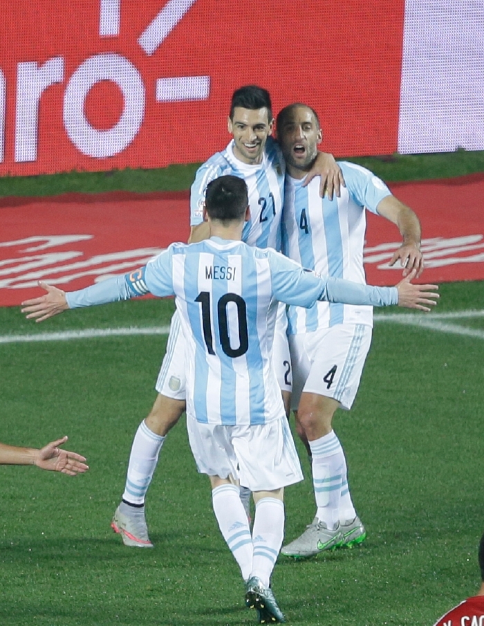 Radost fotbalistů Argentina.