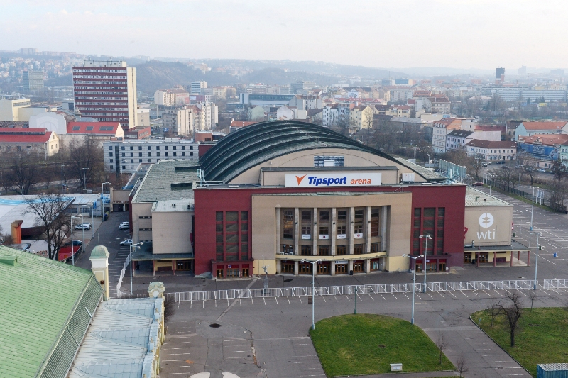 Aktuální pohled na holešovickou arénu.