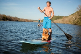 Paddleboarding.