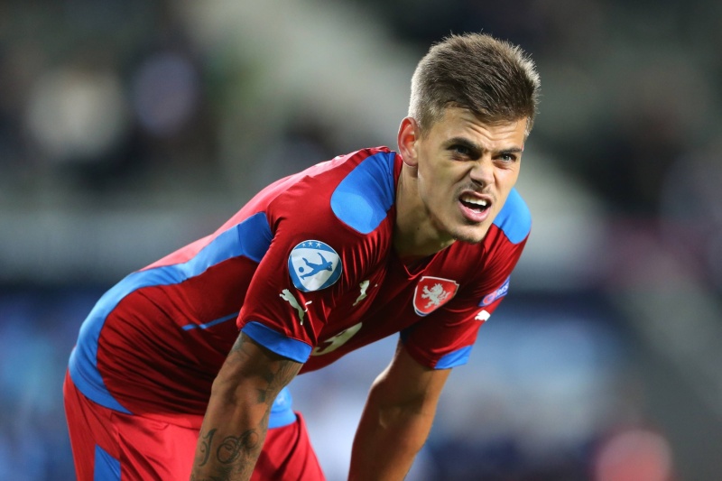 Jan Kliment v dresu české reprezentace do 21 let.