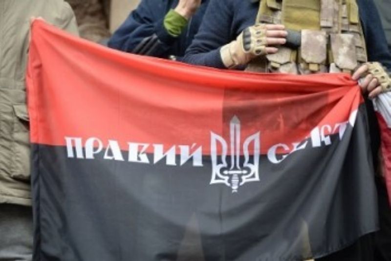 Vlajka hnutí Pravý sektor.