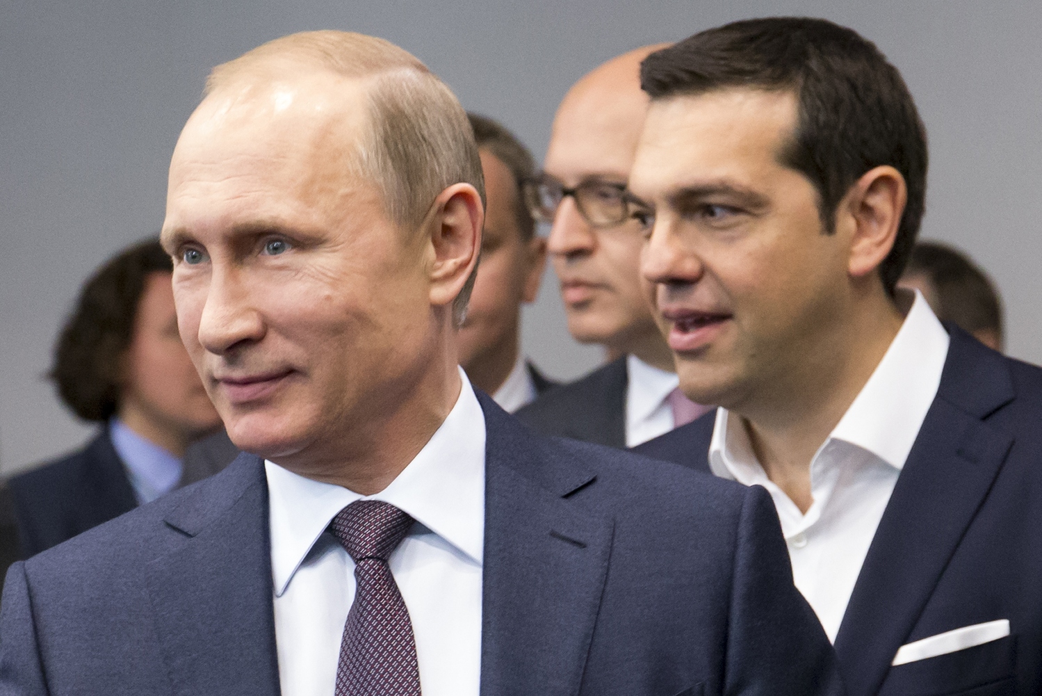Ruský prezident Vladimir Putin a řecký premiér Alexis Tsipras.