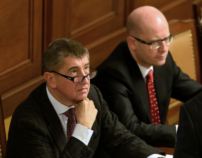 Andrej Babiš s Bohuslavem Sobotkou.