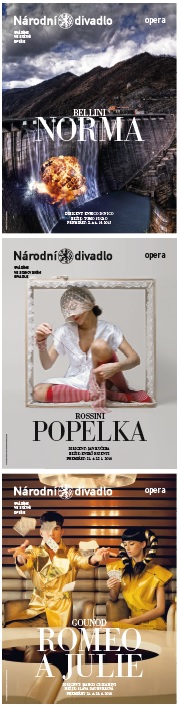 Plakáty Národní Opery.