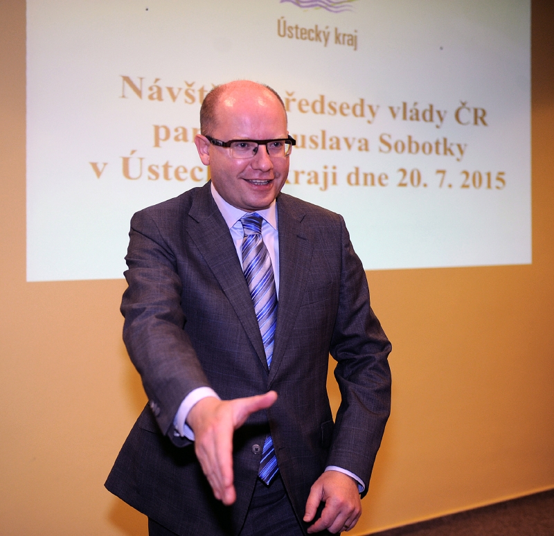 Premiér Bohuslav Sobotka na návštěvě Ústeckého kraje.