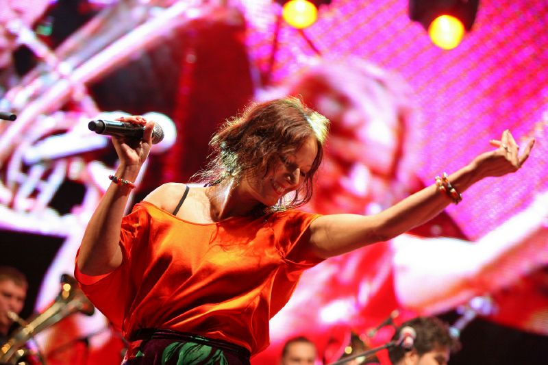 Szidi Tobias (na snímku) patřila mezi první hosty festivalu Prázdniny v Telčí, který potrvá do 9. srpna.