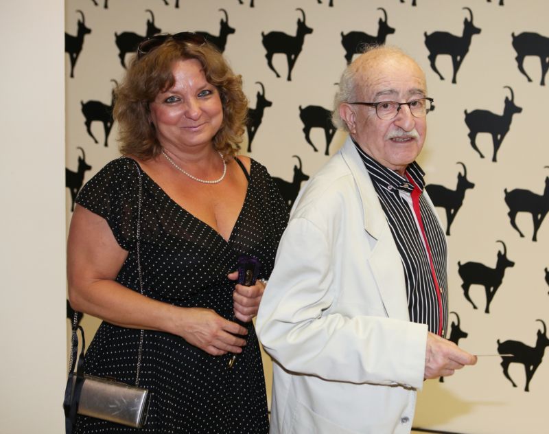 Juraj Herz s partnerkou, dabérkou Martinou Hudečkovou.