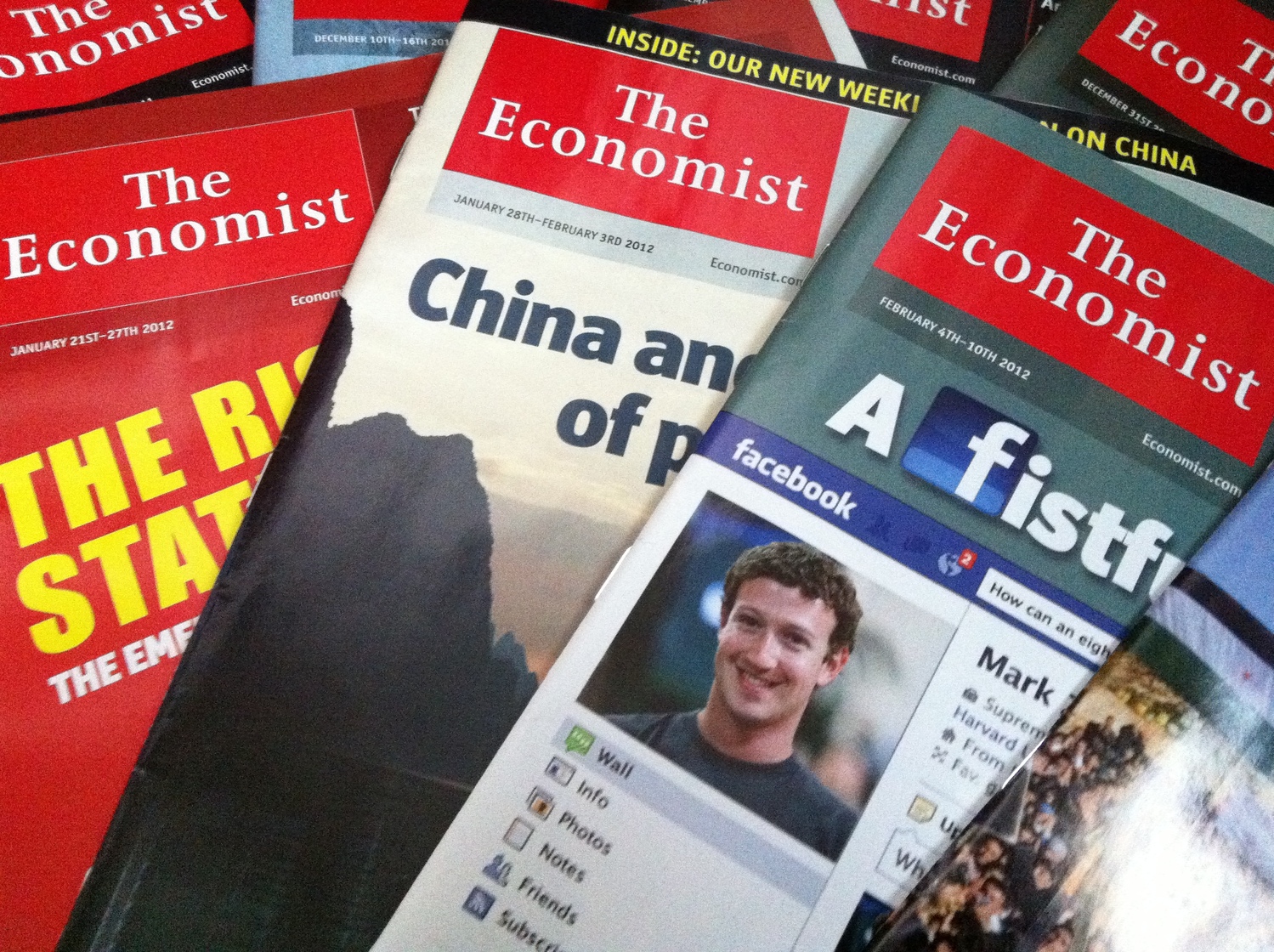 Titulní strany magazínu The Economist.