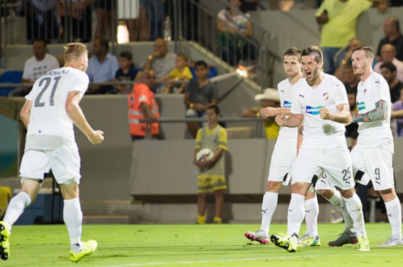 Gólová radost fotbalistů Plzně.