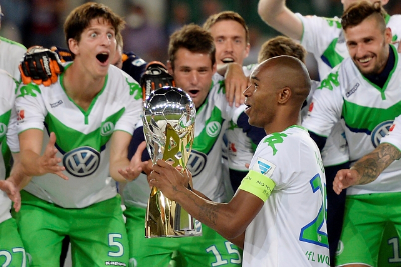 Radost fotbalistů Wolfsburgu.