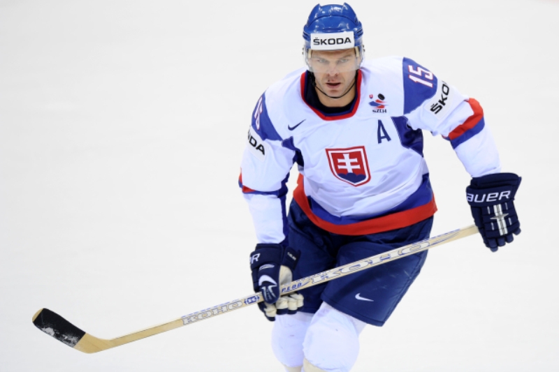 Jozef Stümpel v dresu slovenské reprezentace.
