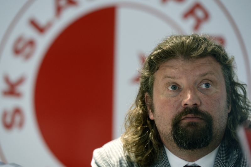 Prezident SK Slavie Aleš Řebíček.
