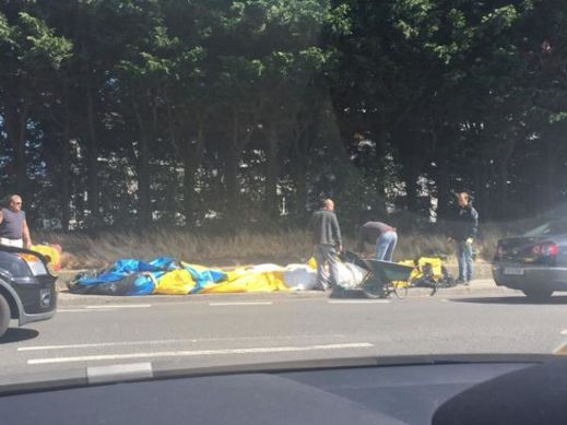 Mimoň naštěstí vozovku zablokoval jen na chvíli.