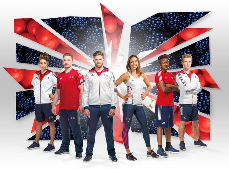Aldi a členové britského olympijského týmu.