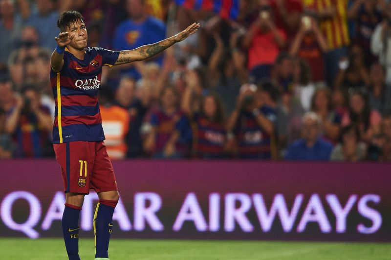 Hvězdný útočník Barcelony Neymar. 