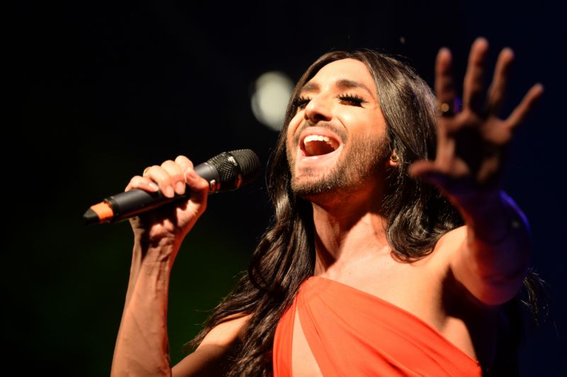 Rakouská zpěvačka Conchita Wurst.