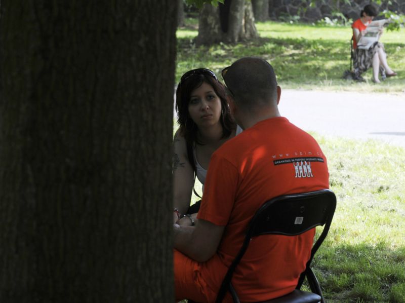 Živá knihovna na festivalu Mezi ploty. Živá knihovna na festivalu Mezi ploty.