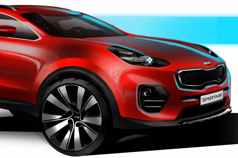 První setkání s novou Kia Sportage naznačuje dynamický exteriér.