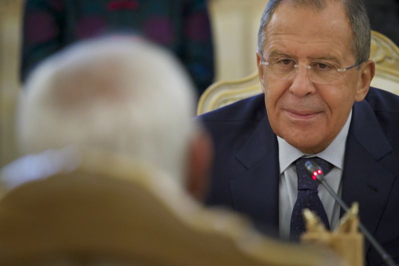 Lavrov na pondělním jednání v Moskvě.
