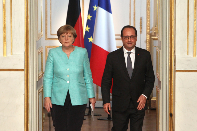 Angela Merkelová a Francois Hollande. Angela Merkelová a Francois Hollande.