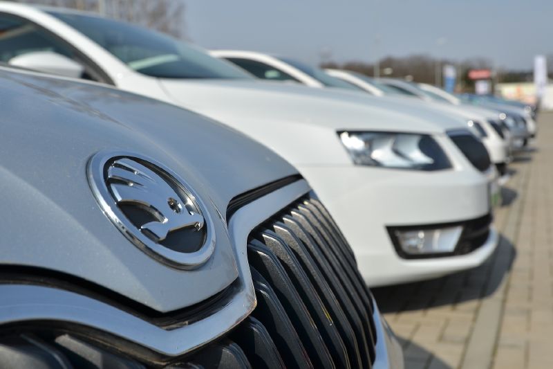 Logo mladoboleslavské automobilky Škoda Auto.