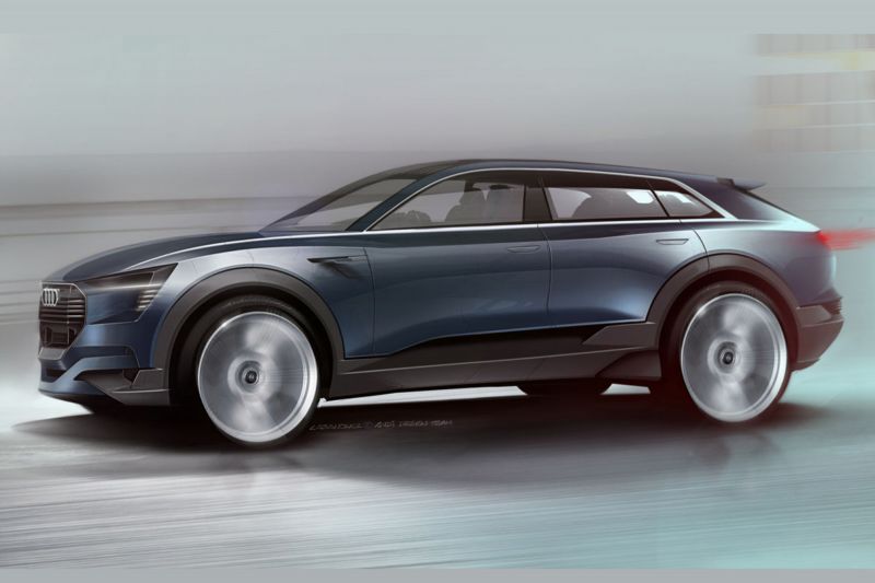 První skica Audi Q6 e-tron.