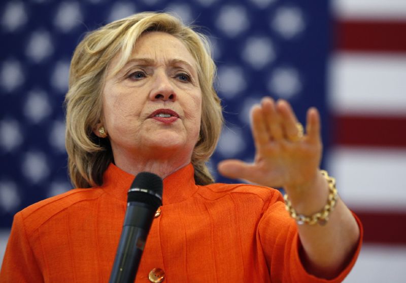 Prezidentská kandidátka Hillary Clintonová.