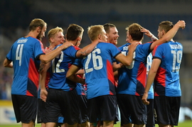 Radost fotbalistů Plzně.