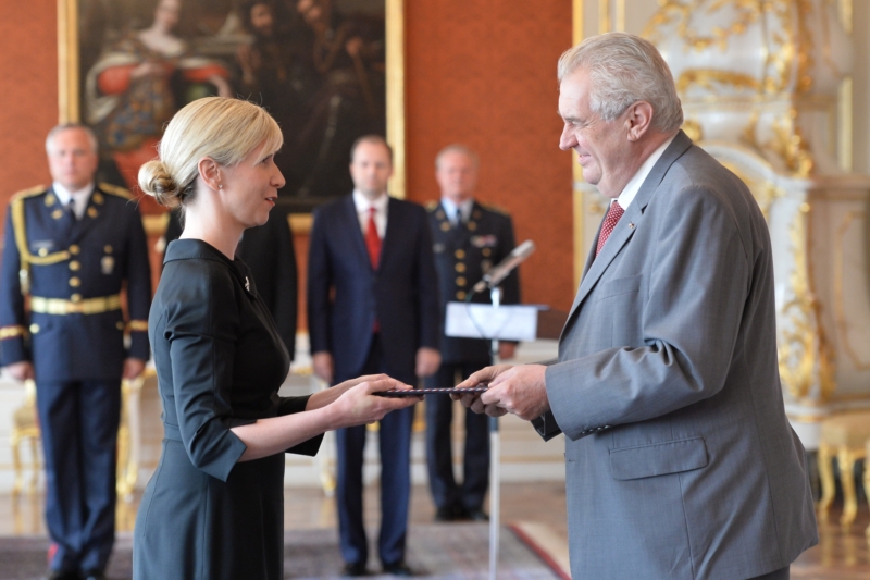 Miloš Zeman a Kateřina Valachová. Miloš Zeman a Kateřina Valachová.