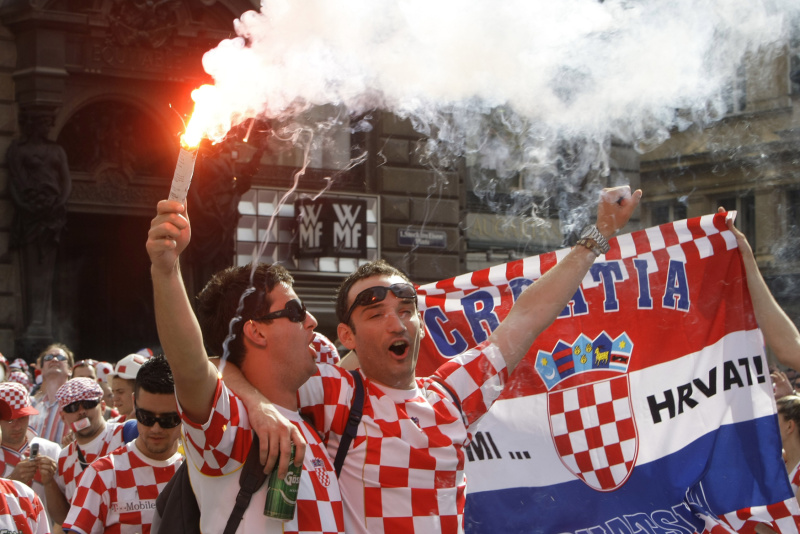 Chorvatští fanoušci.