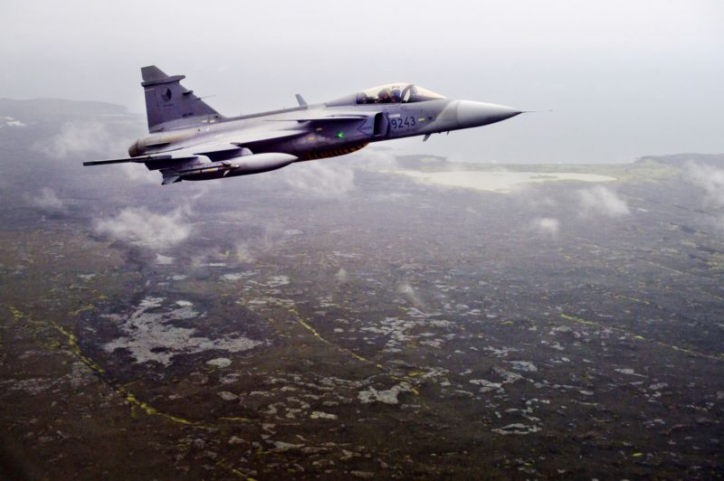 České gripeny na Islandu.