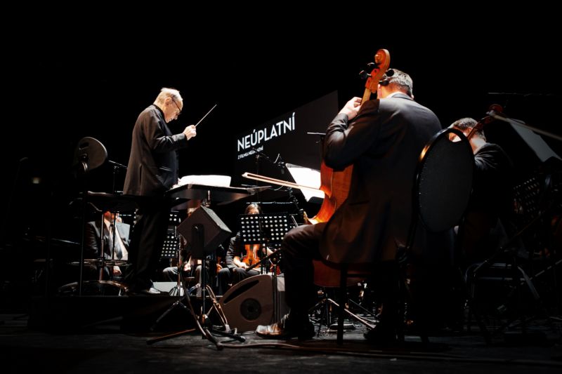 Ennio Morricone během svého koncertu.