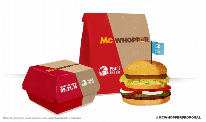 Návrh sendviče McWhopper.