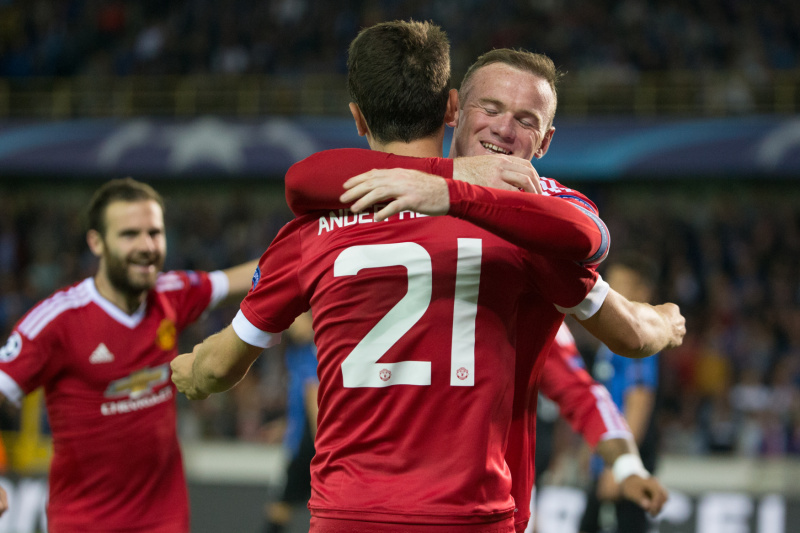 Wayne Rooney slaví vstřelenou branku.