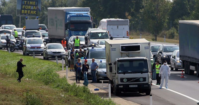 Místo, kde se policie dodávku objevila.